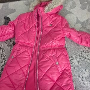Tommy Hillfgure Kids Pink Quilted Parka XL